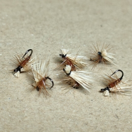 エルクヘアカディス#18(ブラウン、ブリーチ)計6本