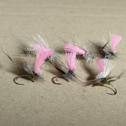 エルクヘアパラシュート#16(アダムスグレー、オリーブ、ピンクP)計6本